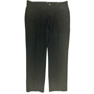 St John's Bay 34x30 Pants Navy Blue Stretch Cotton Chino Straight Fit Flat Front